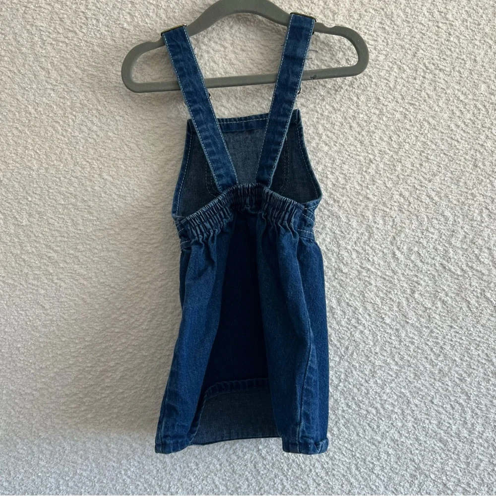 Osh Kosh B’Gosh Vintage Retro Baby Blue Denim Overalls Dress‎ Toddler Size 3T
